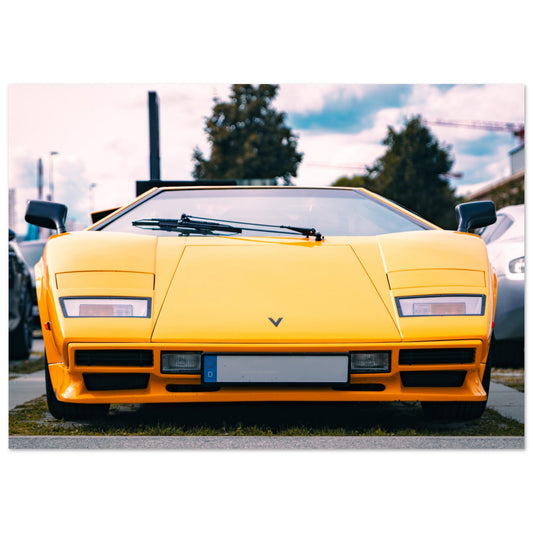 Paper Poster of a Sports Car