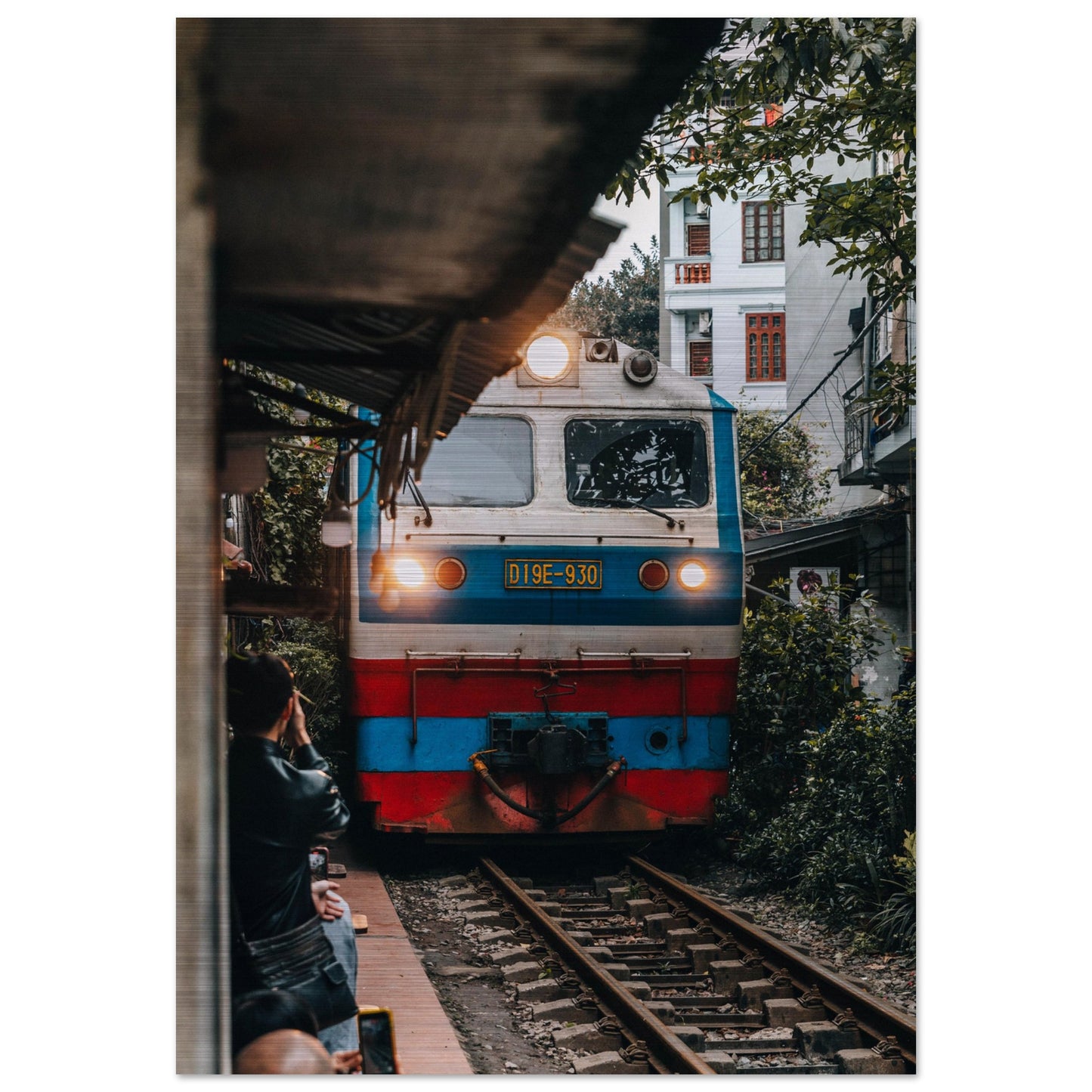 Aluminum Print of a train in Hanoi