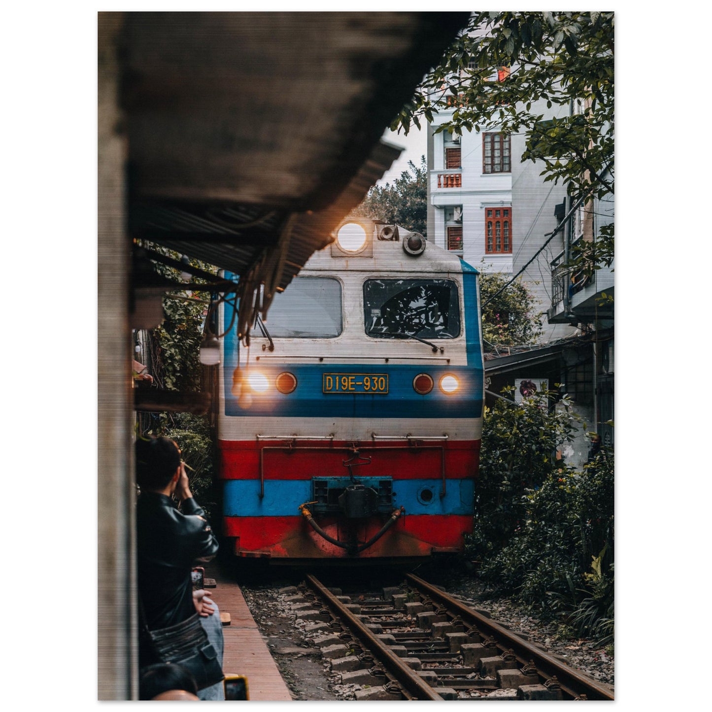 Aluminum Print of a train in Hanoi