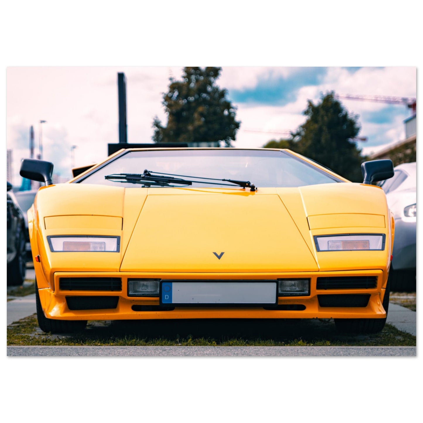 Paper Poster of a Sports Car
