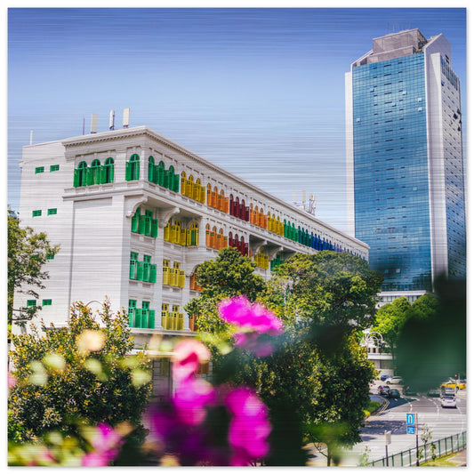 Aluminum Print of the police station in Singapore