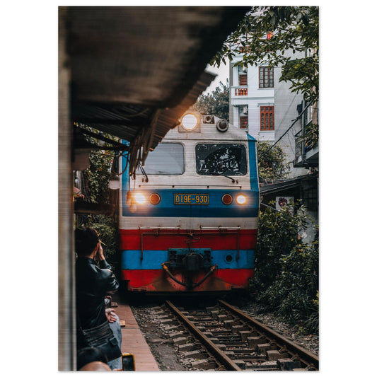 Aluminum Print of a train in Hanoi